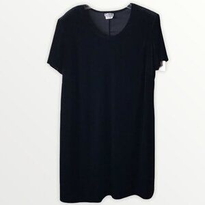 CLIO II Black Velvet Short Sleeve Dress